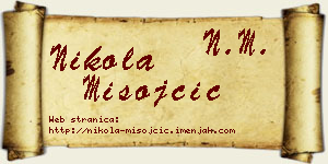 Nikola Misojčić vizit kartica